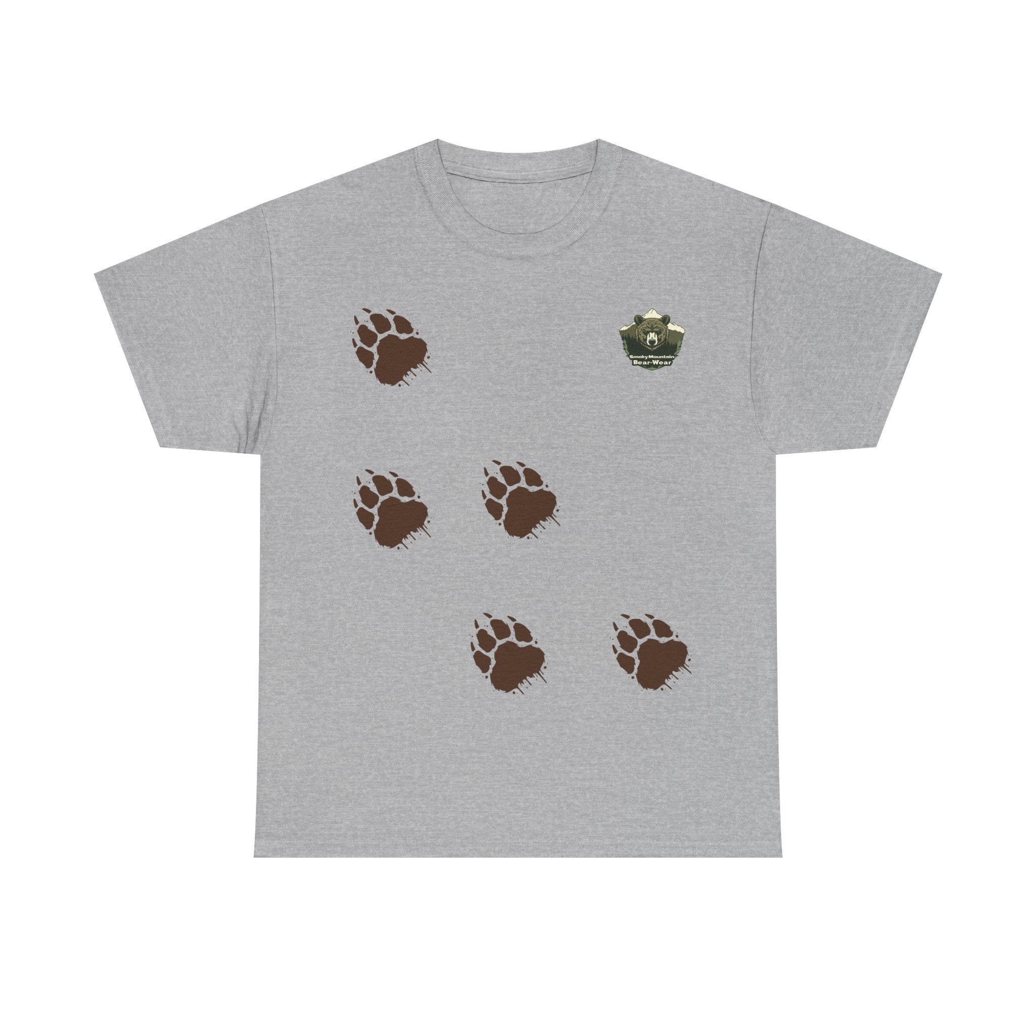Muddy Bear Pawprint Unisex T‑Shirt — Wildlife Awareness
