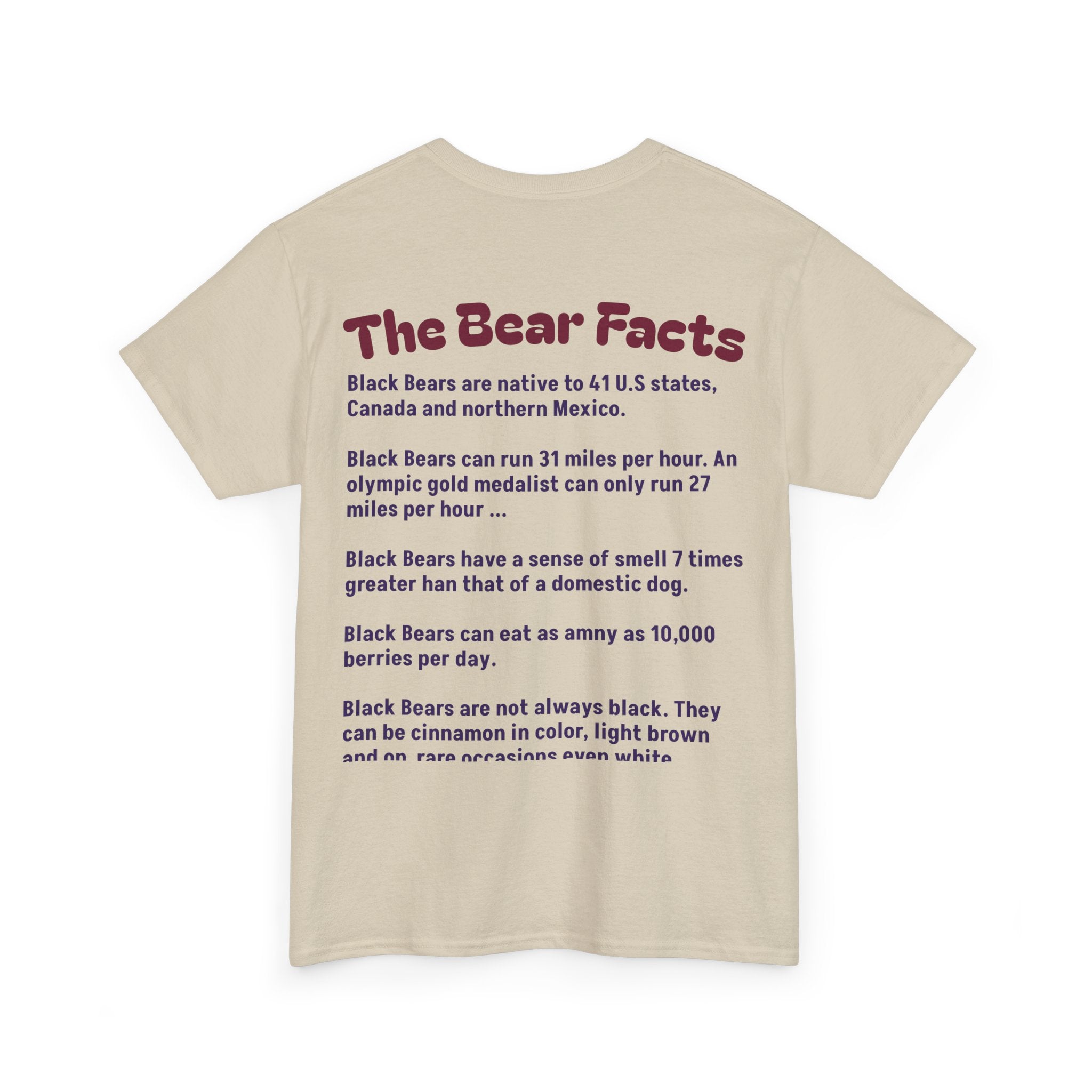 Smoky Mountain Black Bear Facts - Unisex Tee