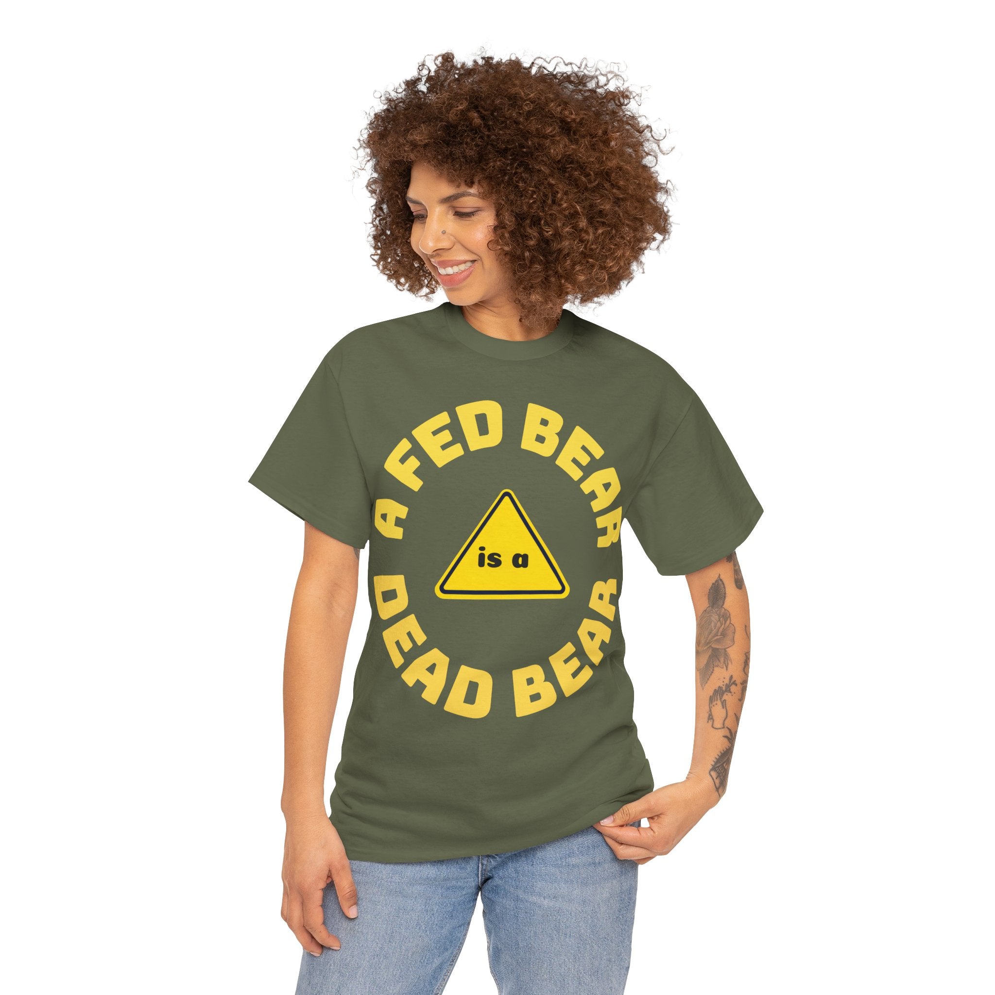 Fed Bear Unisex Cotton T-shirt — Stoic Wilderness Reminder