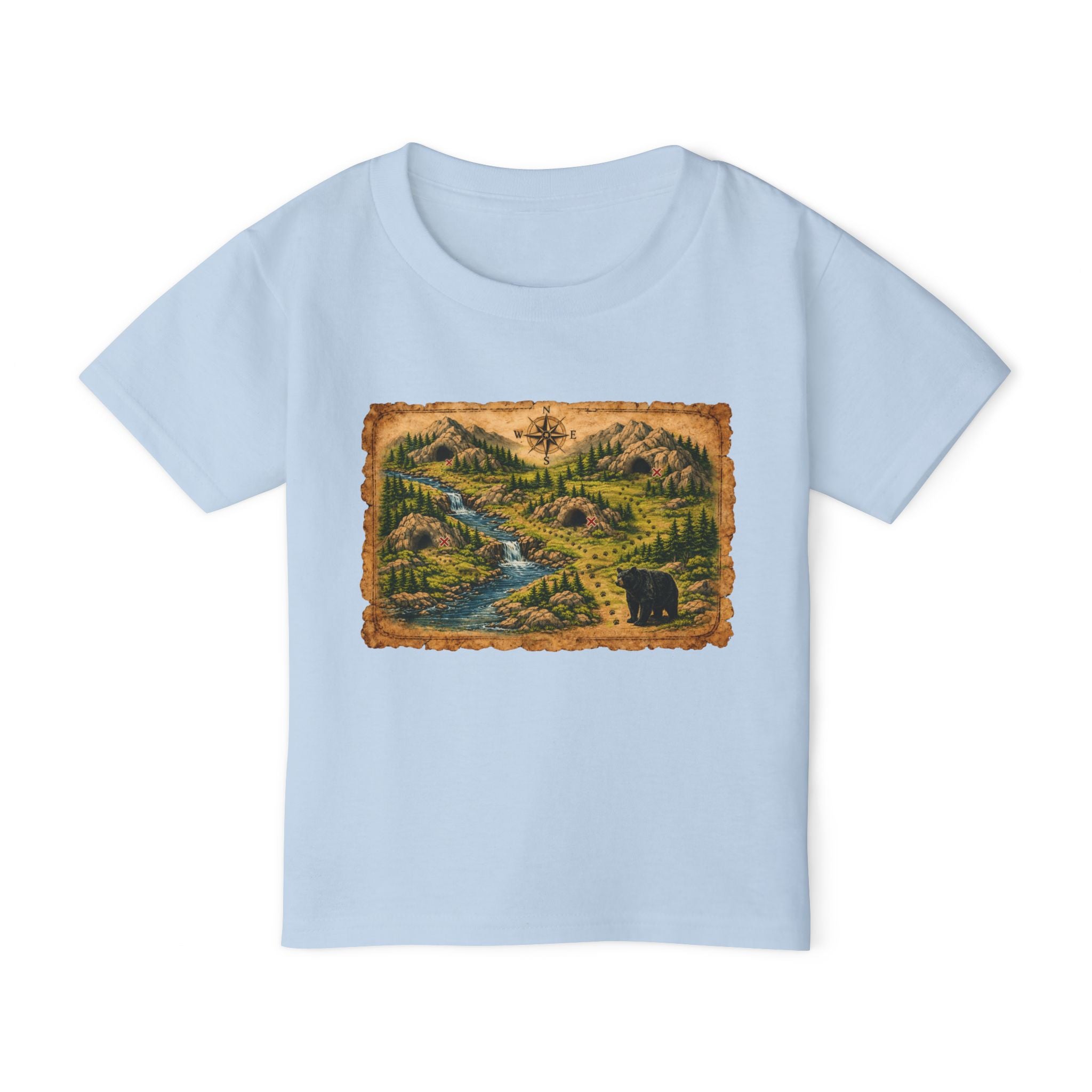 Toddler T-Shirt — Bear Cave Treasure Map