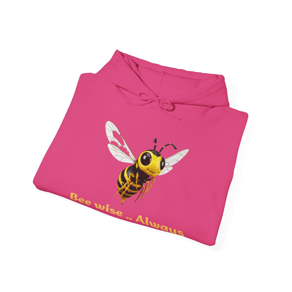 Bee Wise Hoodie — "Bee wise... Always hike with a friend" Nature Lover Graphic Hoodie
