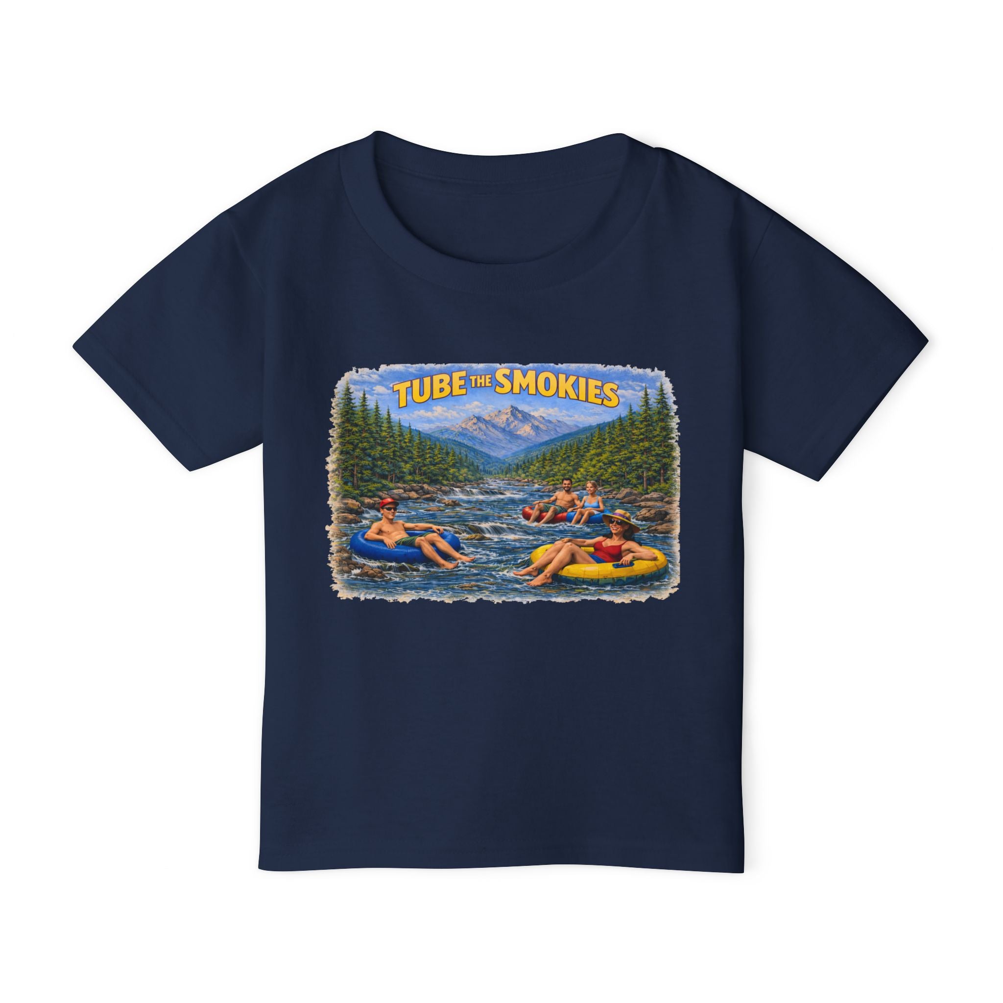 Tube the Smokies Toddler T-Shirt - Kids Summer River Tubing Graphic Tee