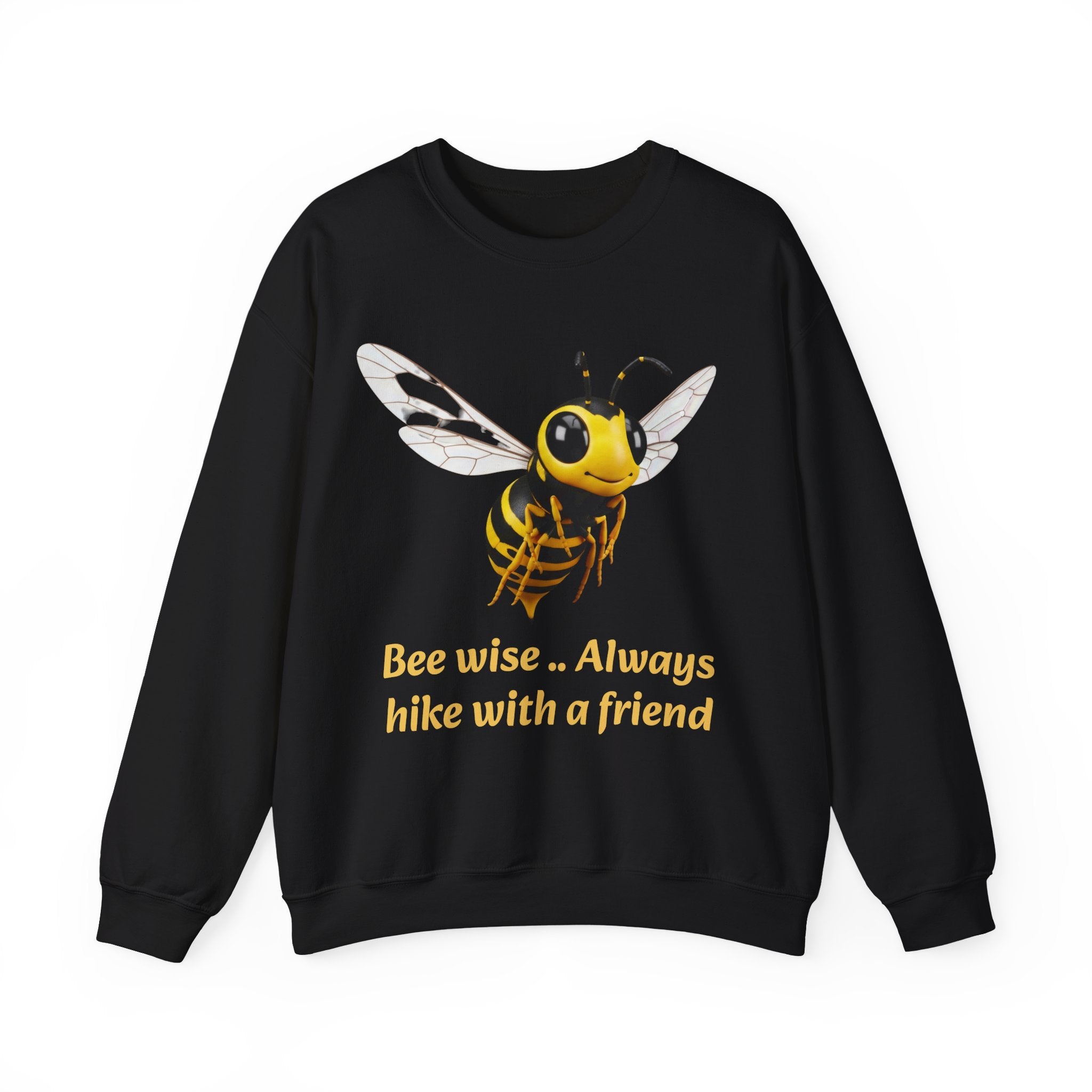 Bee Wise Crewneck Sweatshirt — Bee Illustration "Bee wise .. Always hike with a friend"